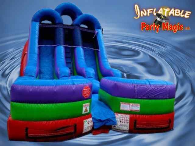 15 ft Tall Double Jeopardy double lane water slide