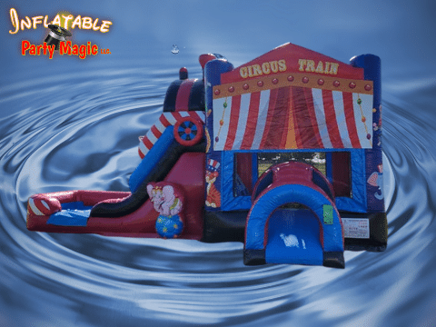 Circus Bounce House water slide Combo