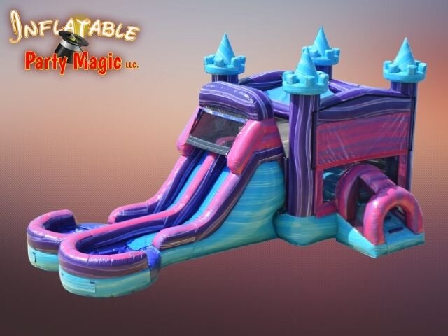 Enchanted Castle Bounce House with Slide dry use