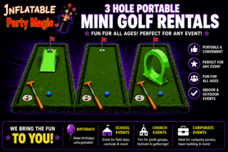 Portable Mini Golf 3 Hole Rental Texas