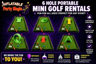 Portable Mini Golf 6 Hole Rental Texas