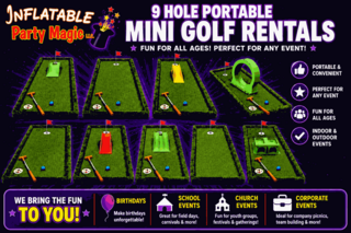 Portable Mini Golf 9 Hole Rental Texas
