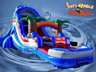 16 foot tall Baja Waterslide Rental with Pool