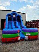 15 Foot Tall Double Jeoparty Water Slide Rental