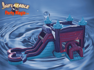 Enchanted Castle Bounce House with Double Water Slide
