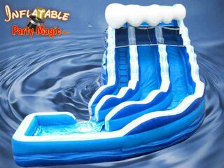 19 ft Monster Wave Dual Lane Water Slide