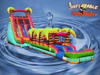 Neon Riptide 27ft Dual Lane Water Slide & Slip N Slide
