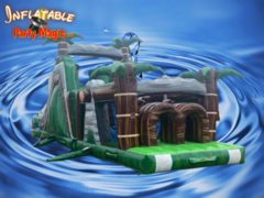 Rainforrest Obstacle Course Water Slide Rental