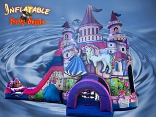 Princess Unicorn Water Slide Bounce House