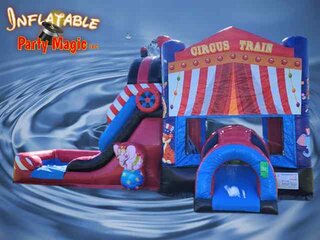 Circus Bounce House water slide Combo