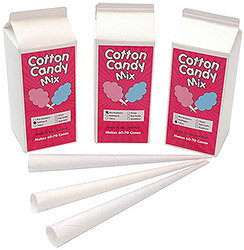 Additional cotton candy packets and sticks