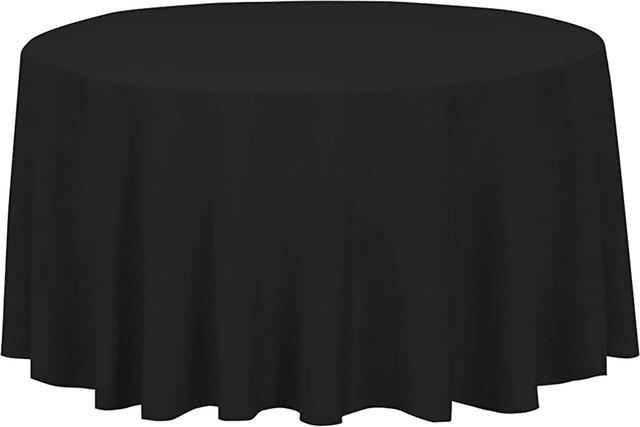 Black Standard Round table linen 
