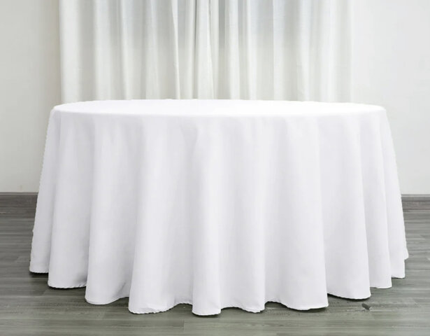 Standard White round table linen