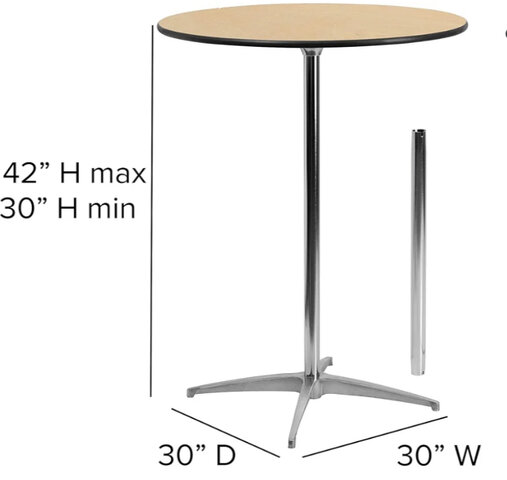 Round Wood Cocktail Table