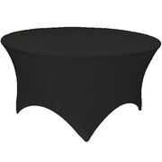 Spandex Black rectangle table linen