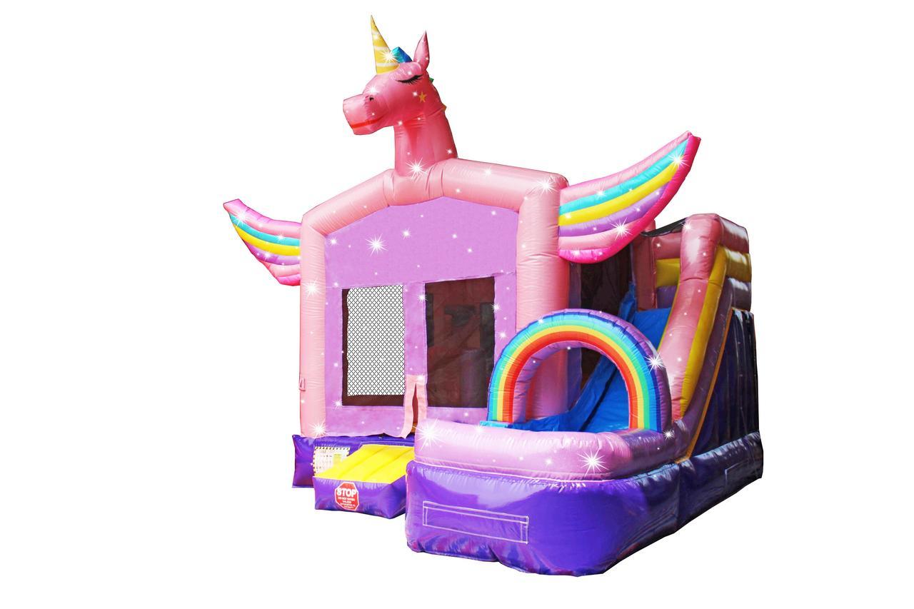 Sparkling Unicorn Combo Bouncer - Party-n-jump