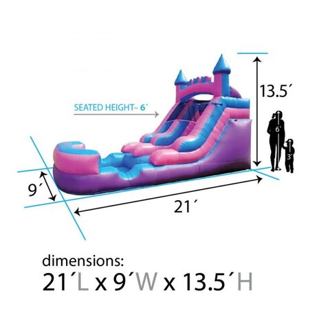 Slide Kids Pink WET or DRY 12'  Ages 12 and under 1E
