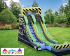 15ft Single Lane Slide WET or DRY Caution Theme DELIVERY ONLY 1B 