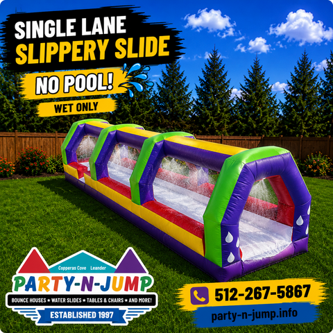 Single Lane Slippery Slide No Pool 1B