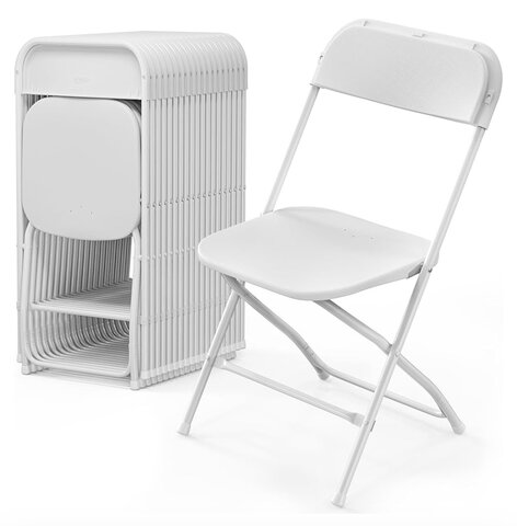 Chairs Adult White Outdoor not setup 