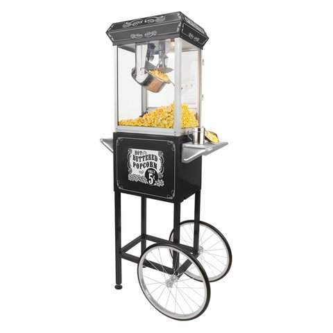 Popcorn Machine and scoop Cart Includes 70 servings