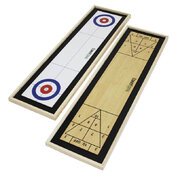 Curling and Shuffleboard 2 in 1 Table Top Game LVL1 8 Rolling Discs