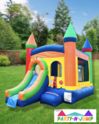 Kids Rainbow Bounce House Slide Combo (Dry only)
