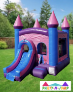 Kids Pink Bounce House Slide Combo (Dry)