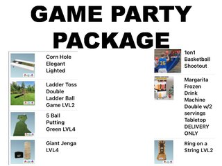 Game Party Package 7