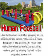 Human Foosball 2 hour rental DELIVERY ONLY 1C