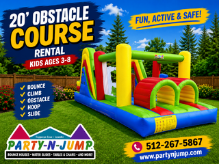 20' Obstacle Course Rental 1F (Kids Ages 3-8)