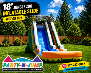 18ft Jungle Zoo Inflatable Slide WET or DRY 1C
