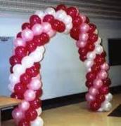 Balloon Arch Spiral Arch  15 foot wide by 10 foot high  INDOOR ONLY