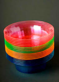 Neon Plastic Bowls