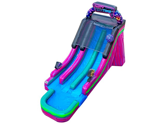 Neon Glow Waterslide Dual Lane 18ft