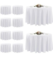 120 inch white tablecloth for 5ft round tables - TABLE NOT INCLUDED