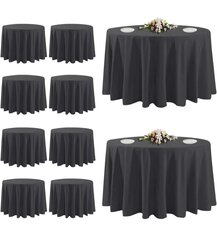 120 inch black tablecloth for 5ft round tables - TABLE NOT INCLUDED