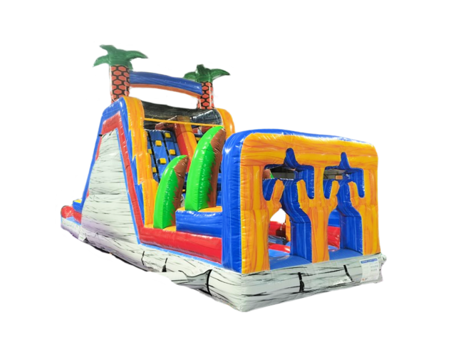 Tet Dur 40 Ft obstacle Dual Lane Slide Wet/dry