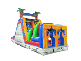 Tet Dur 40 Ft obstacle Dual Lane Slide Wet/dry