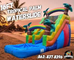 16ft Tropical Palm Water Slide 