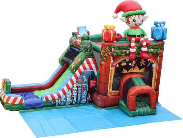 Elf Bounce House with Slide