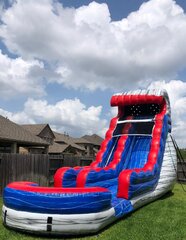 18' Rocky Marble Wave Water Slide with pool