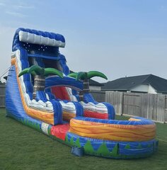 18' Tsunami Falls Water Slide with splash pad