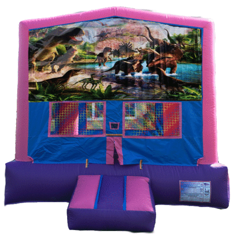 Dinosaur -Purple, Pink & Blue Bounce House