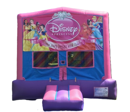 Disney Princess-Purple, Pink & Blue Bounce House