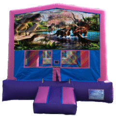 Dinosaur -Purple, Pink & Blue Bounce House