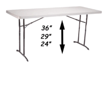 Table- 6ft Adjustable Height 