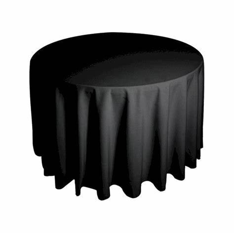 5ft Round Black Table Cloth