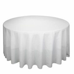 White Round Tablecloth