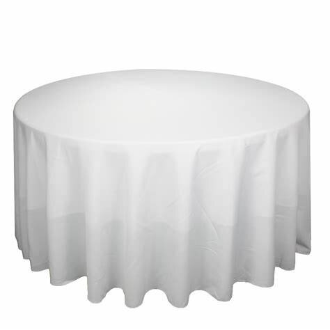 5ft Round White Table Cloth